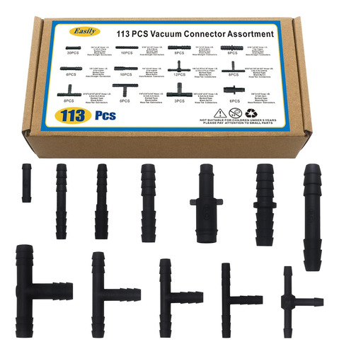 Kit De Conectores De Vacío 113 Piezas Resistencia Al C...