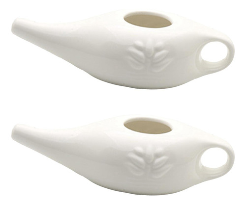 2 Botes Limpiadores De Nariz Neti Pot De Cerámica De 250 Ml,