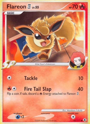 Cartas Pokemon Flareon 4 60/111 Platinum Rising Rivals Rr (Usado)