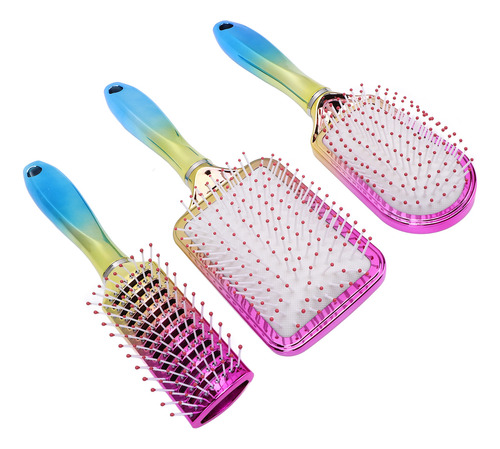 Juego De Cepillos Para Desenredar El Cabello, 3 Piezas, Galv
