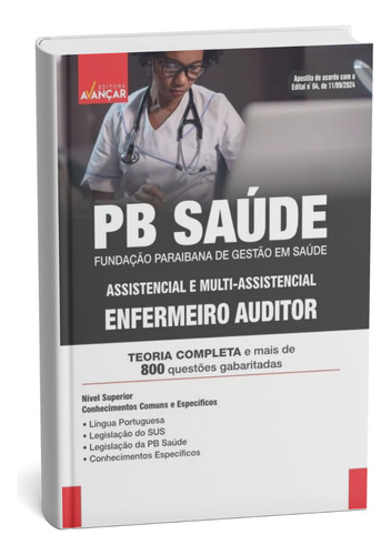 Apostila Concurso Pb Saúde - Enfermeiro Auditor - Completa E Atualizada