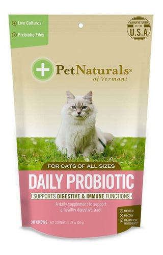 Pet Naturals Daily Probiotic Snack Para Gatos 30 Bocados