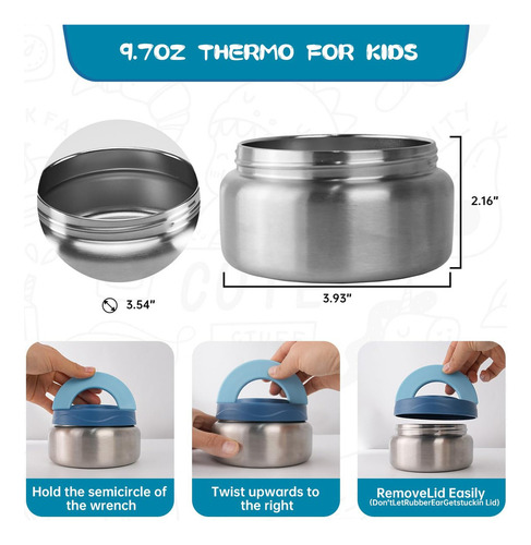 Skiexoad - Caja De Almuerzo Con Aislamiento Para Niños, Con.