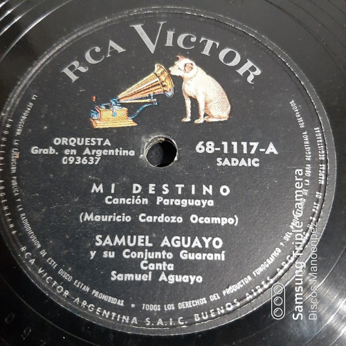 Pasta Samuel Aguayo Conjunto Guarani Rca Victor C135