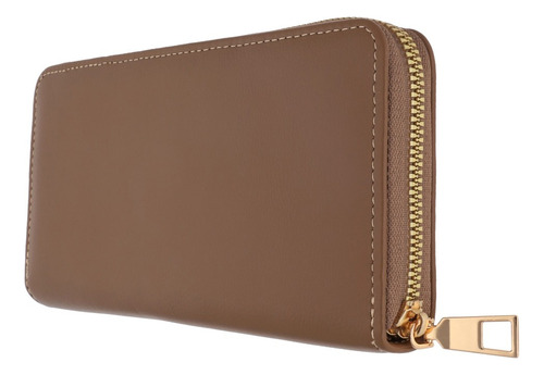 Cartera Mujer Mediana Color Café 871-50 Marrón Claro Liso