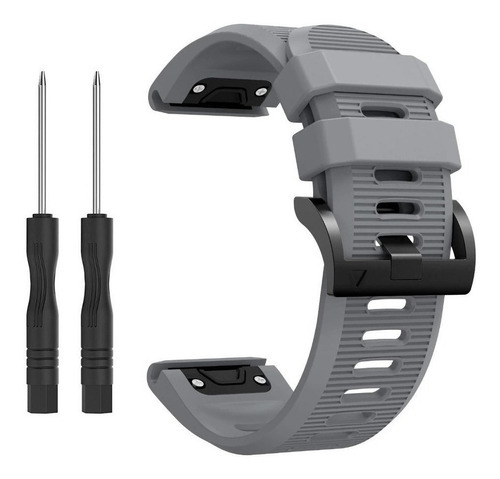 Pulseira Para Garmin Fenix 6x Pro Solar 5x Plus Sapphire Cor Cinza Largura 26 "