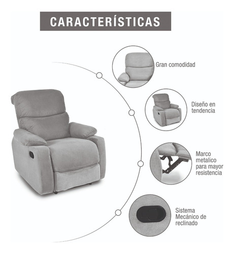 Imagen 3 de 8 de Silla Reclinable Velara