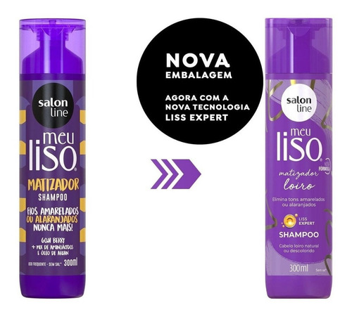 Shampoo Matizador Loiro Salon Line Meu Liso 300ml