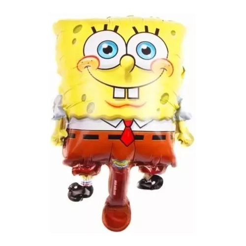 Pack 5 Globos Metalizados Bob Esponja 35cm Aprox