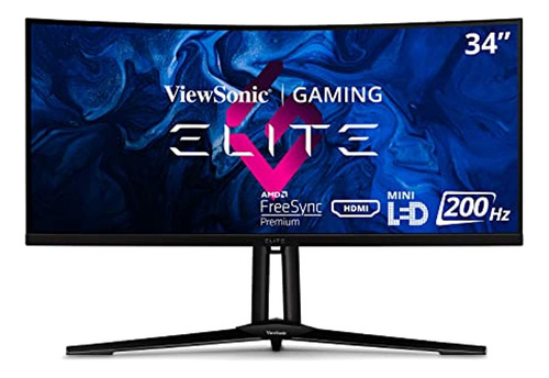 Monitor Curvo Para Juegos Viewsonic Elite Xg341c-2k De 34 Pu