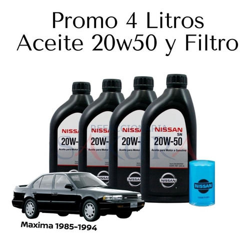 4 Litros De Aceite Y Filtro Maxima 1994 Nissan
