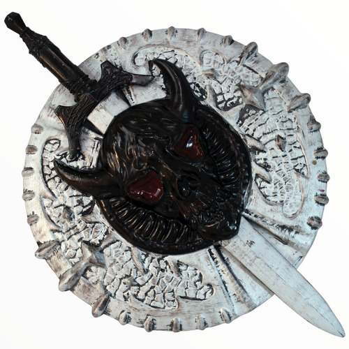Escudo Medieval Con Espada De Plastico Accesorio Disfraz