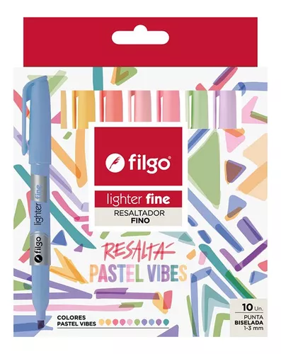 Marcador Resaltador Filgo Lighter Fine Pastel Collection X18