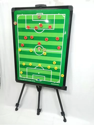 aleawol Pizarra táctica de fútbol de doble cara con imanes, esponja (45 x  30,5 cm) : : Deportes y aire libre