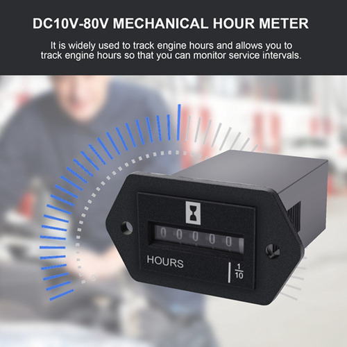 Dc10v-80v Horímetro Mecânico - Horímetro Para Motor Gerador