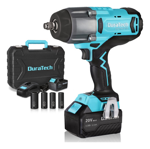 Duratech Llave De Impacto Inalambrica De 20 V De 1/2 Pulgada