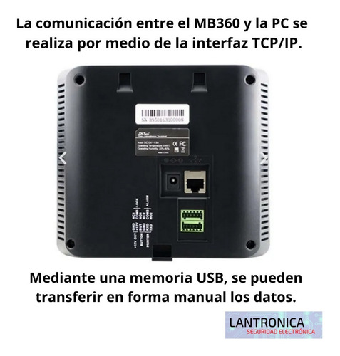 Imagen 3 de 9 de Control Asistencia Acceso Facial Huella Rfid Mb 360id