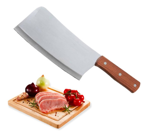 Cuchillo Tipo Machete Para Carne Verdura Acero Inoxidable