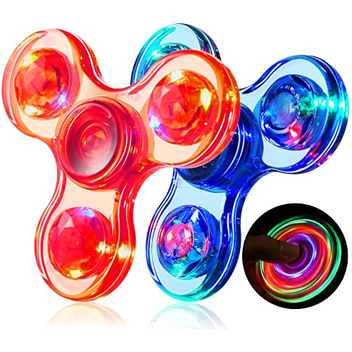 Fidget Spinners Paquete De 2 Luces Led, Juguetes Respla...