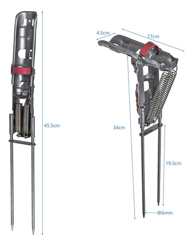 Yn Soporte De Doble Resorte Plegable Para Cañas De Pescar