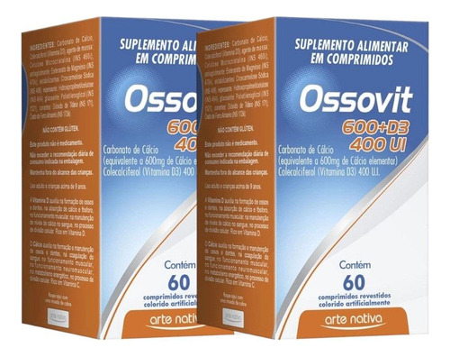 Kit Ossovit Com 2 Caixas De 60 Comprimidos Cada