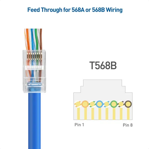Conectores Rj45 Cable Matters Cat 6 Pass Through, Paquete De