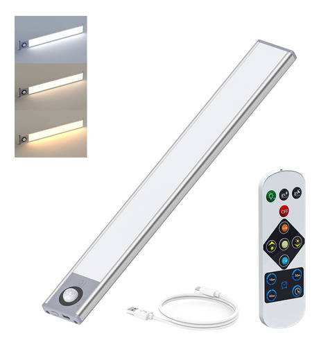 Rottyi Luz Led De 3 Colores Para Armario, Luces Regulables P