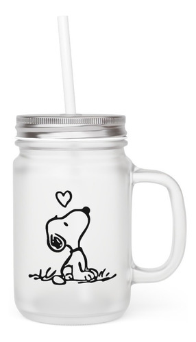 Mason Jar - Snoopy