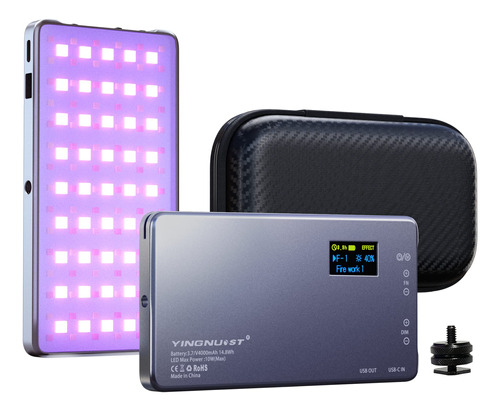 Luz De Video Led Porttil Para Cmara: 4000 Mah Recargable Rgb