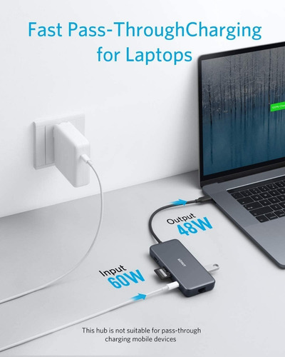 Imagen 5 de 8 de Adaptador Usb-c - Anker - 2 Port Usb 3.0 Hdmi Sd/msd Red Pd