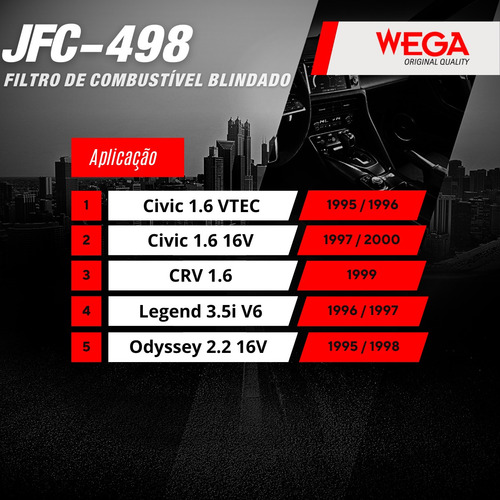Filtro Combustível Honda Civic Ex 1.6 16v 1997 A 2000