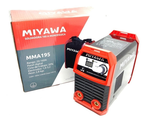 Soldadora Inverter Mma 195 160 Amper Miyawa Display Digital