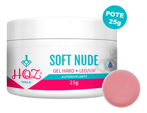 Gel Hqz Soft Nude 25g - Pote Gel Para Unhas Hqz Nails Led/uv