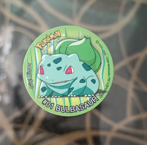 Tazos Pokémon Bulbasaur Turko Nuevo