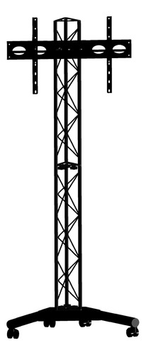 Pedestal Para Tv Chão 32 A 65 Torre Triangular-com Rodinhas