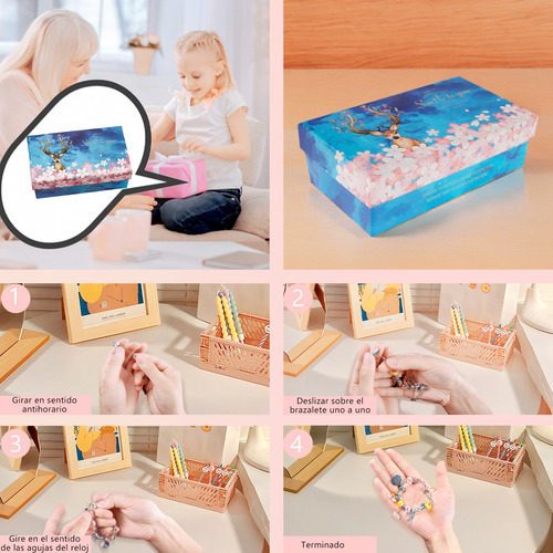 Kit De Cuentas Para Hacer Pulseras, Collares Y Joyas, 112 Pz