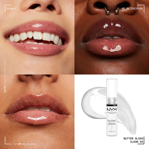 Gloss Para Labios Nyx Professional Butter Gloss Paquete De 3 Transparente