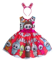 Comprar Vestido Disfraz Niña Bebé Labubu Kawai Fiesta Cumpleaños Moda Estampado Bebe