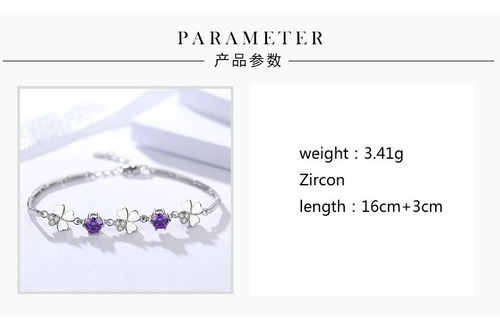 Imagen 2 de 2 de Pulsera De Plata 0.925 Con Zirconia - 1077