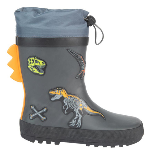 Bota De Lluvia Estampada Dinosaurio Schatz Kids 1013 Gris