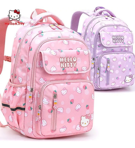 Hello Kitty Child Mochila Moda Desenho Animado Bolsa Color R