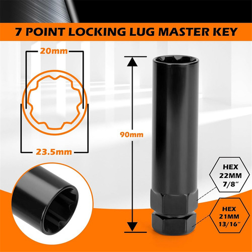 Chave Chave Pequena De 6 Ranhuras E 7 Ranhuras Fuel Rim Lug