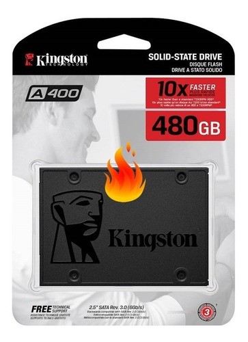 Disco Rigido Ssd Solido Kingston 480gb Sata3 A400 Martinez