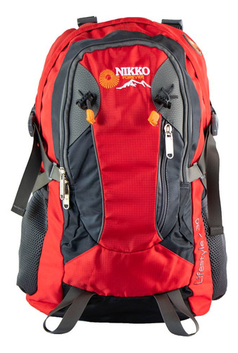 Mochila Outdoor Nikko Lifestyle 30 Trekking Montaña (rojo)