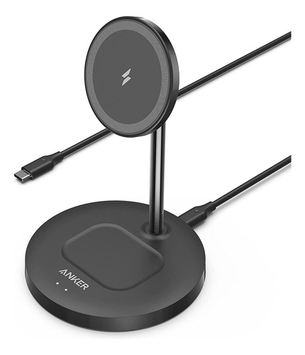 Cargador O Soporte Magnético 2 En 1 Con Cable Usb-c Negro