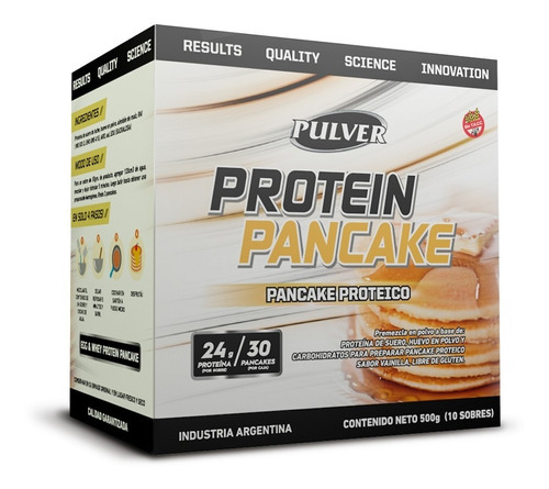 Pancake (panqueque Proteico) 500gr Pulver (whey Y Egg) Sabor Vainilla