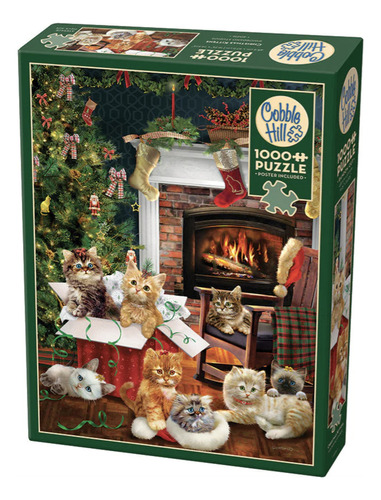 Rompecabezas Gatitos En Navidad 1000 Pz Cobble Hill Gatos