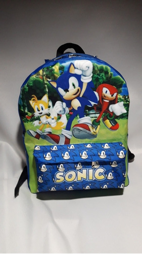 Mochila Escolar Sonic Personalizada Con/sin Nombreaelección