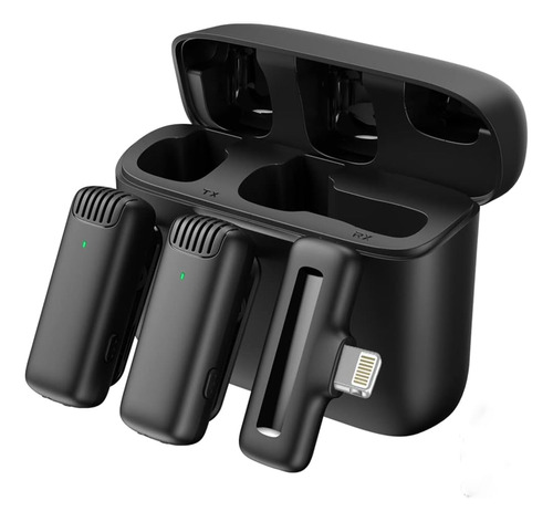 2 Pack Wireless Microphones With Charging Case For iPhone/ip