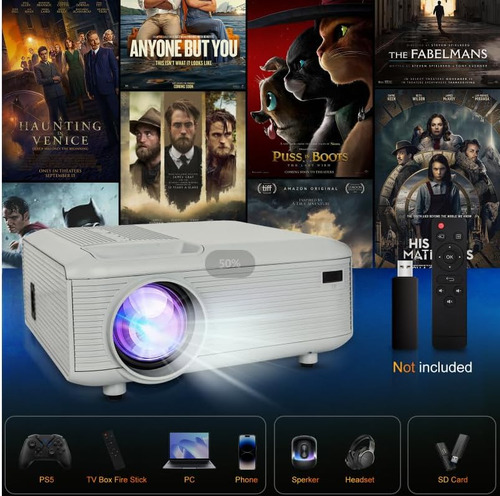 Proyector, 2024 Mini Proyector, 4k Soporte De Proyector Port